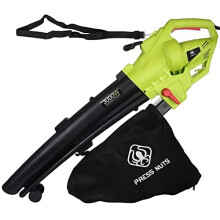 3 in 1 Leaf Blower, 3000W Garden Vacuum and Shredder with 10m Cable, Wheels, Garden Vacuum for Clearing Patios, Gardens of Leaves
