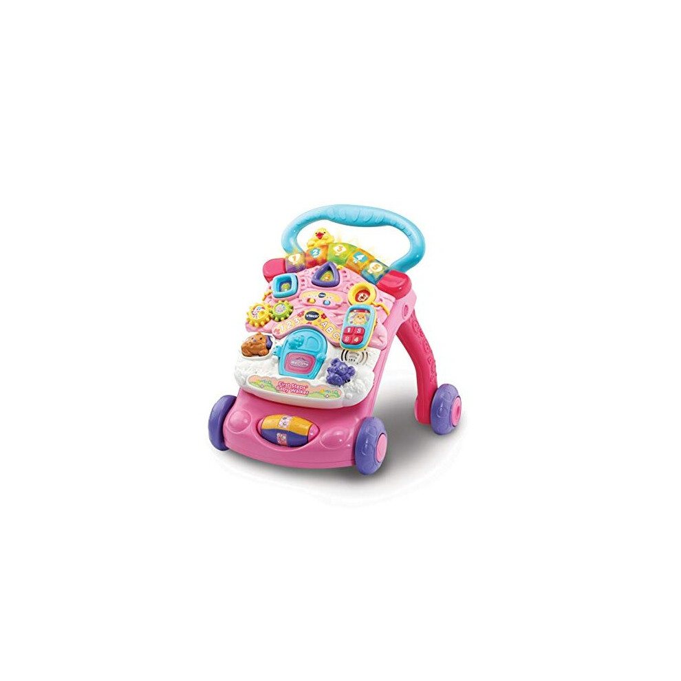 VTech First Steps Baby Walker | Push Along Walker Baby Toy with Shapes, Sounds, Music, Phrases, Pretend Play and More