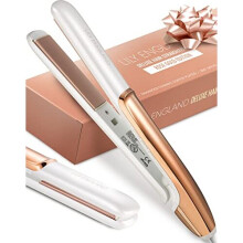 Hair Straighteners & Curlers in One with 100-230 Adjustable Temperature & Ceramic Plates - Lily England Flat Iron Hair Straighteners