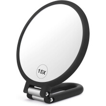 360°Rotation Pedestal Makeup Mirror Vanity Mirror Double Sided, 1X 15X