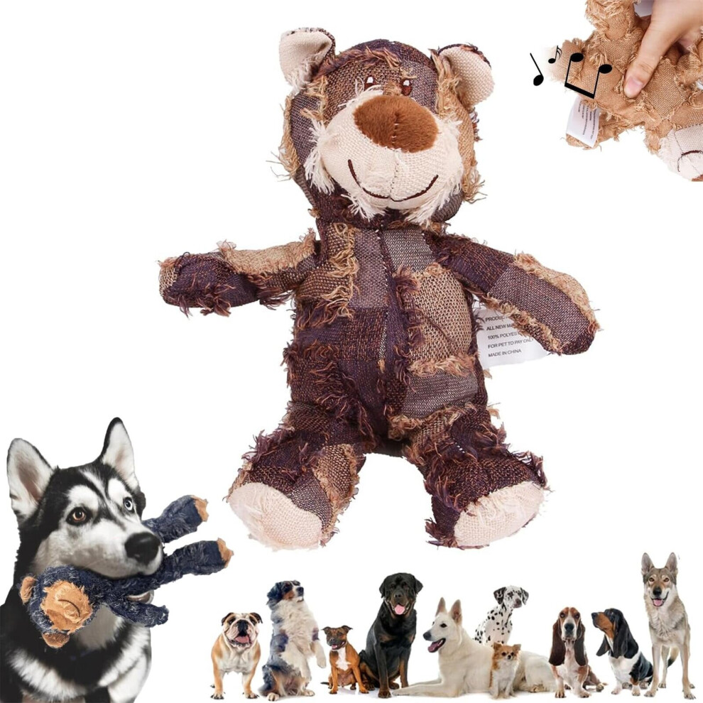 (  Purple, L) Extreme Bear Dog Toy Indestructible Robust Companion Chewers Chew Toys Training