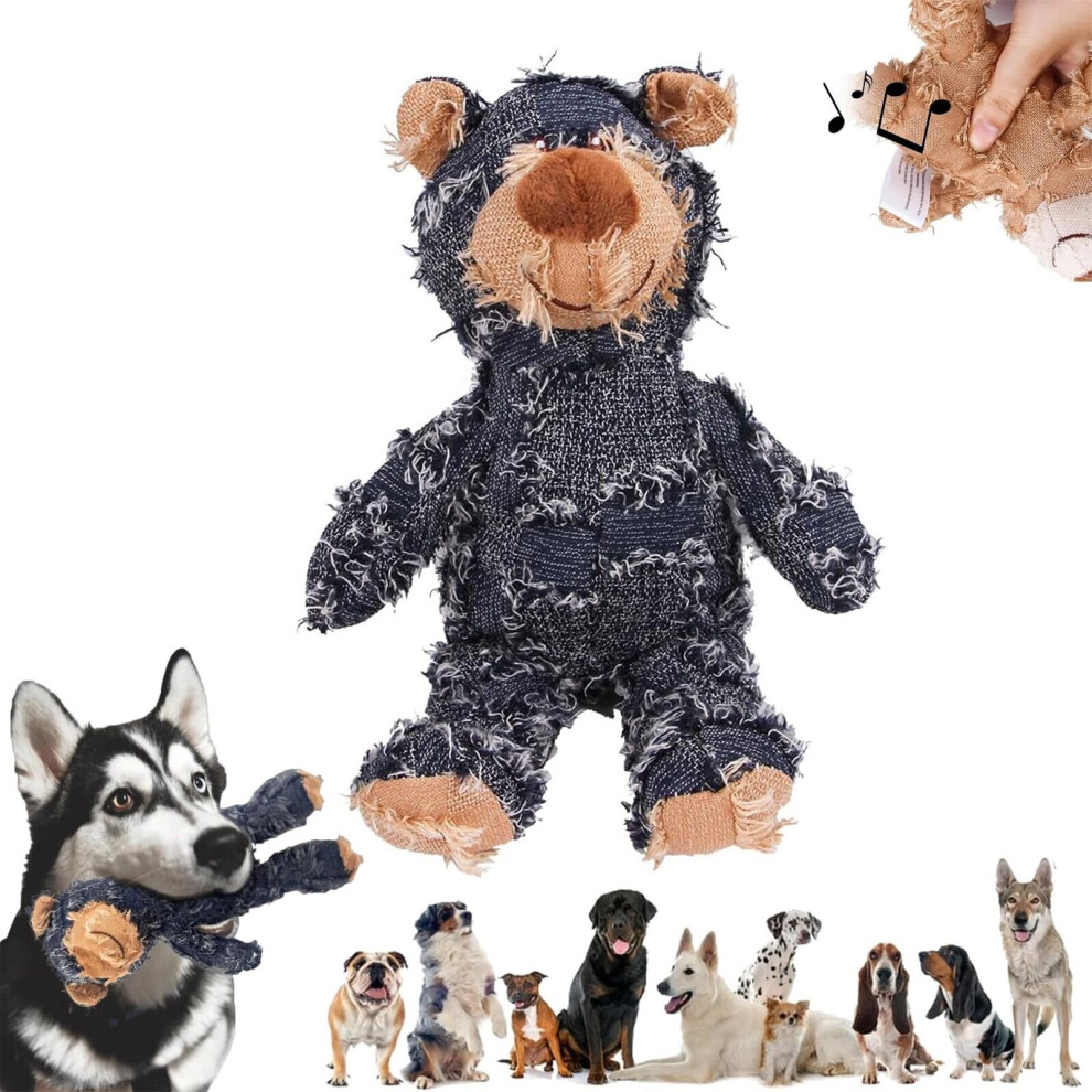 (  Blue, L) Extreme Bear Dog Toy Indestructible Robust Companion Chewers Chew Toys Training