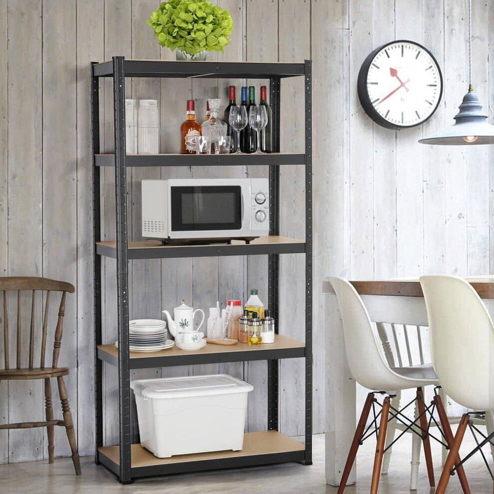 Heavy Duty 5 Tier Racking Shelf Garage Shelving Storage Shelves Unit 150x70x30cm
