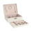 Living And Home White 2-Tier PU Leather Jewellery Box with Lock 4