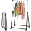 Heavy Duty Clothes Rail Rack Hanging Adjustable Foldable Collapsible Wheel Stand 4