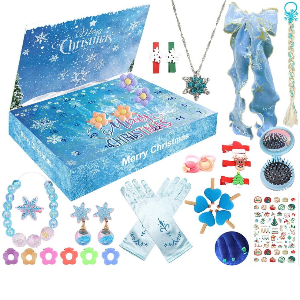 (B) Frozen Girls' jewelry Advent Calendar 24 Day Countdown Halloween Christmas Gift