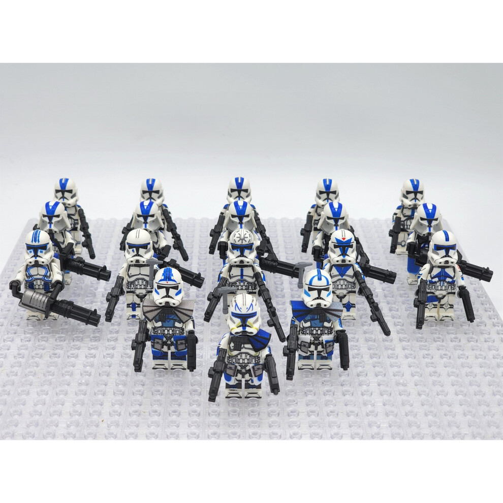 Sunvivid (501St Legion ) Star Wars 501St Captain Rex Jesse Echo Clone Troopers Army Set Minifigures Set