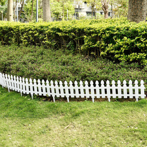 Living And Home Set of 4 Plastic Picket Garden Fence Path Border 1