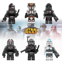 6pcs Wars Star Clone Troopers Batch Building Block Set Action Mini Figures Child