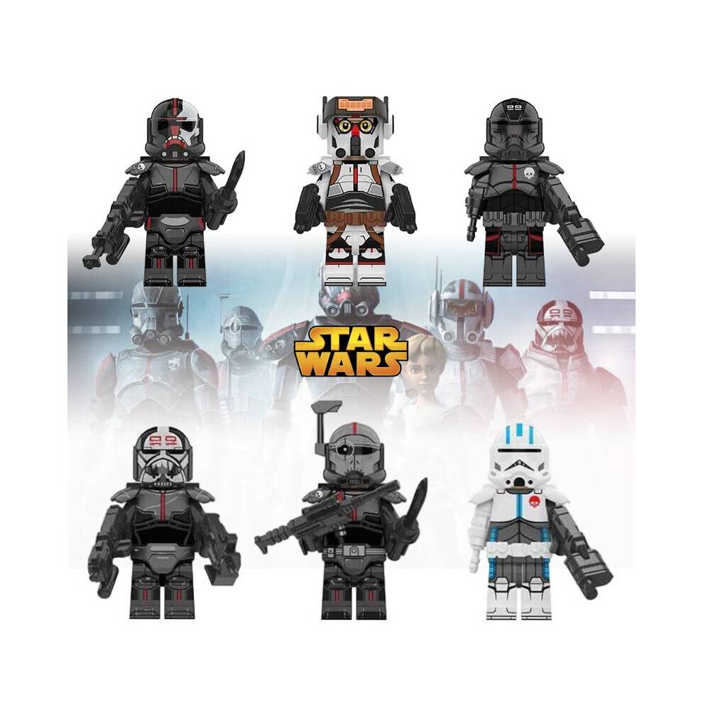 6pcs Wars Star Clone Troopers Batch Building Block Set Action Mini Figures Child-image-OPC-PCCNP7H-NEW