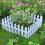 Living And Home Set of 4 Plastic Picket Garden Fence Path Border 1