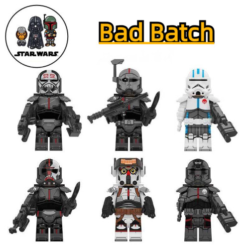 6pcs Wars Star Clone Troopers Batch Building Block Set Action Mini Figures Child 2
