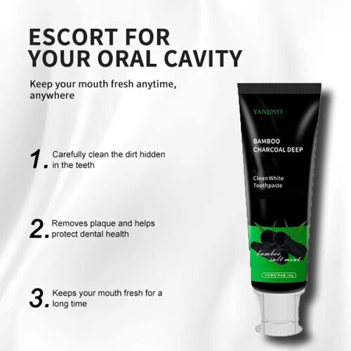 UK Bamboo Charcoal Deep Toothpaste Teeth Fluoride Free ,Clean White Toothpaste A 2