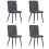 Living And Home 4Pcs Tufted Modern Armless Dining Chairs with Metal Legs 1