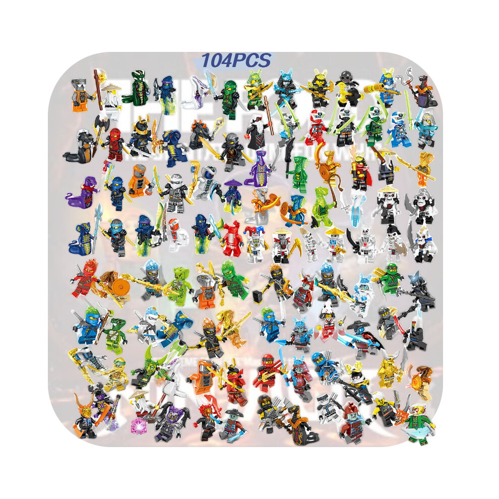Dinamr Ninjago 104Pcs Building Blocks Set Mini Figures Kids Puzzle Assembly Toy Gifts
