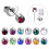 12 Pairs Steel Sterile Birthstone Ear Stud Earring 1