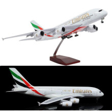 (Emirates A380 Led Light &Wheels) 1:160 Emirates Airways A380 Plane Model / LED Light & Wheel Aircraft Model gift