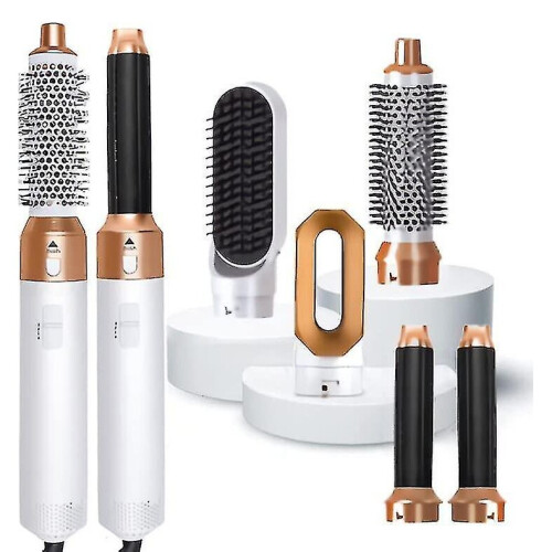 5 In 1  Styler wrap  Styler With Hot  Brush  Dryer  Straighteners Wrapper (white )