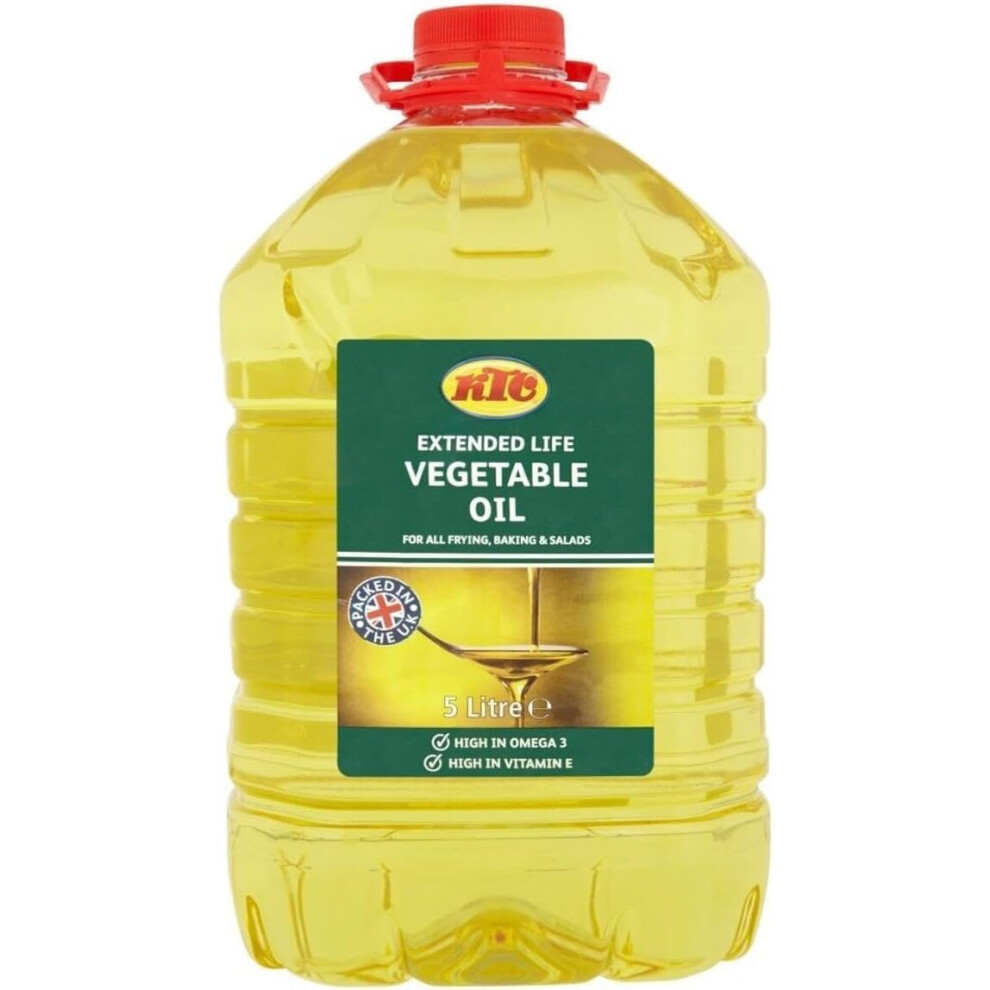 KTC Vegetable Oil - Refined, 5L Cooking Oil (1 Pack)