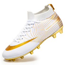 (White, 39) Kids Adult Football Boots TF Training Shoes