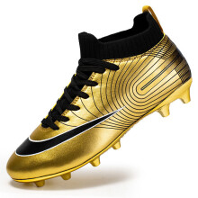 (Gold, 41) Kids Adult Football Boots TF Training Shoes