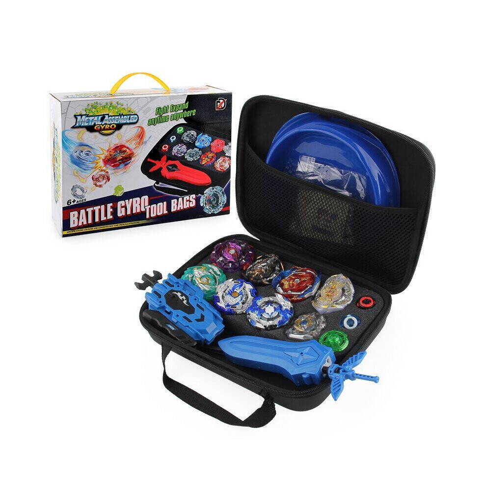 New 8pc Beyblade Burst Set With Launcher + Bag