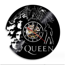 Black Gum Clock Queen Band Singer Record Wall Clock Retro Nostalgia Home Decoration Wall Clock