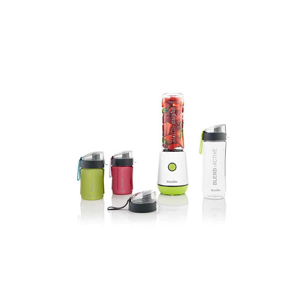 breville-blend-active-personal-blender---smoothie-maker---350w---family-pack---4-portable-blend-active-bottles--300ml---600ml----leak-proof-lids