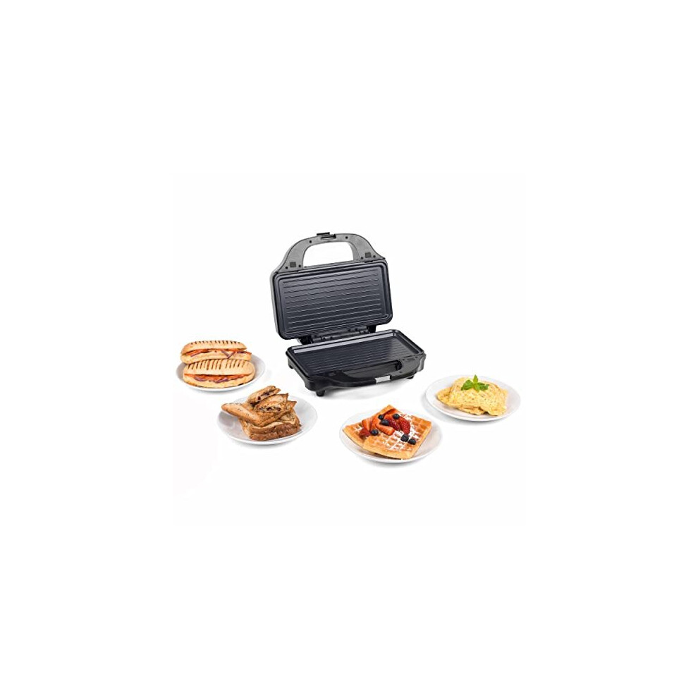 Salter EK2143FOUR XL 4-in-1 Snack Maker, Interchangeable Non-Stick Cooking Plates, Electric Omelette Cooker, Waffle Iron, Toastie Sandwich Toaster