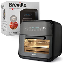 Breville Halo Rotisserie Air Fryer | Digital Extra Large Air Fryer Oven | 10 L | Fry, Bake & Dehydrate | 2000 W | Black and Grey [VDF127]