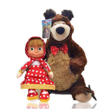(One set (MASHA & THE BEAR)) Masha & The Bear 35CM Soft Toys BEAR Plush Toys