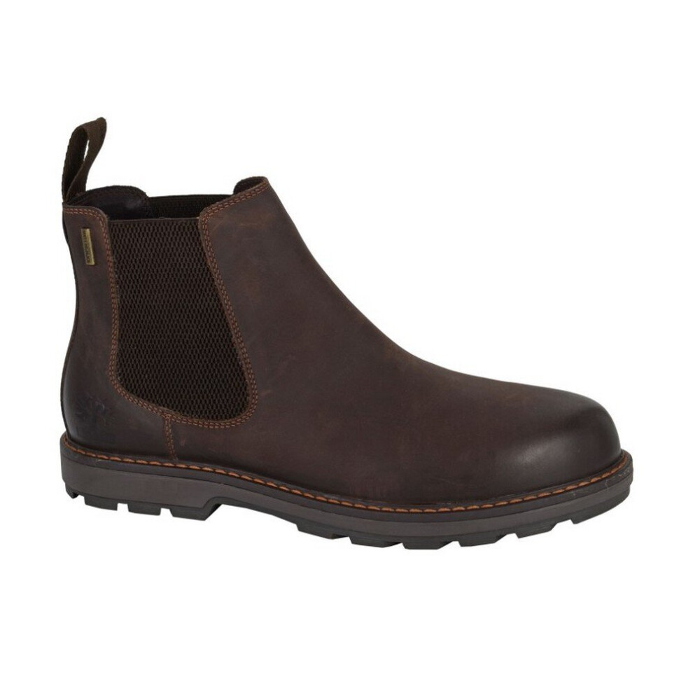 (6 UK, Brown) Woodland Mens Waxy Leather Dealer Boots