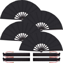 4Pack Folding Hand Fan for Performance, Dance, Decorations