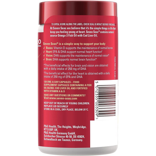 Seven Seas Seven Seas Cod Liver Oil Tablets Omega3  4 Months Supply 120 Capsule 2