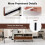 Costway Coffee Table Rectangular Sofa Side Table W/2 Drawers & 2 Storage Shelf 5