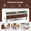 Costway Coffee Table Rectangular Sofa Side Table W/2 Drawers & 2 Storage Shelf 3
