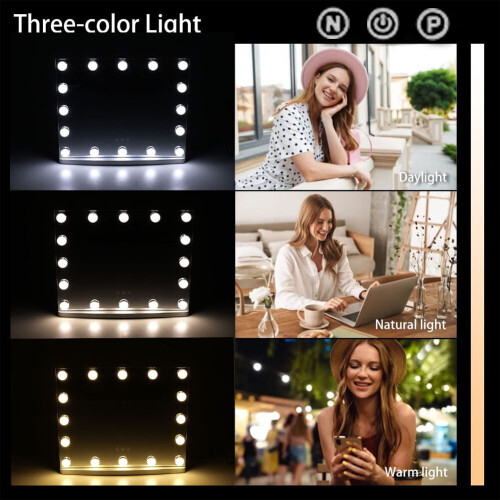 Living And Home Hollywood Dimmable 16 LED Bulbs Vanity Makeup Mirror 2