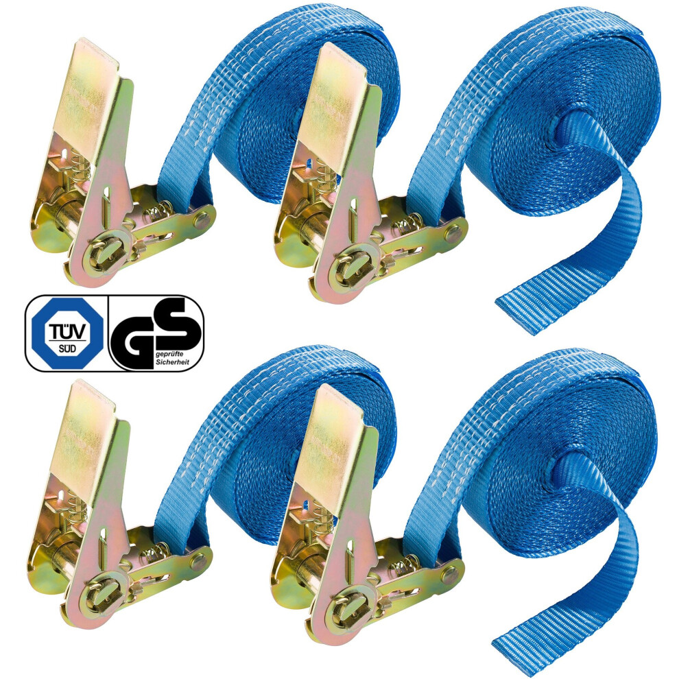 AREBOS 10 x Rachet Tie Down Straps CargoTrailer Tie Down Straps 6m x 25mm 800daN