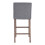 Living And Home (Light Grey) Rustic Set of 2 Bar Stools Linen Tufted with Wood Legs 4