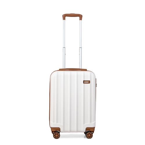 (Cream) 3Pcs 19+24+28 Inch ABS Hard Shell Suitcase Set With Spinner 4 Wheels 2