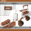 (Cream) 3Pcs 19+24+28 Inch ABS Hard Shell Suitcase Set With Spinner 4 Wheels 11