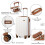 (Cream) 3Pcs 19+24+28 Inch ABS Hard Shell Suitcase Set With Spinner 4 Wheels 6