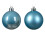 48 Sugar Blue Baubles Shatterproof Christmas Tree Hanging Decs 6cm 4