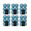 72 Sugar Blue Baubles Shatterproof Christmas Tree Hanging Decs 6cm 2