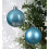 48 Sugar Blue Baubles Shatterproof Christmas Tree Hanging Decs 6cm 1