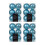 48 Sugar Blue Baubles Shatterproof Christmas Tree Hanging Decs 6cm 2