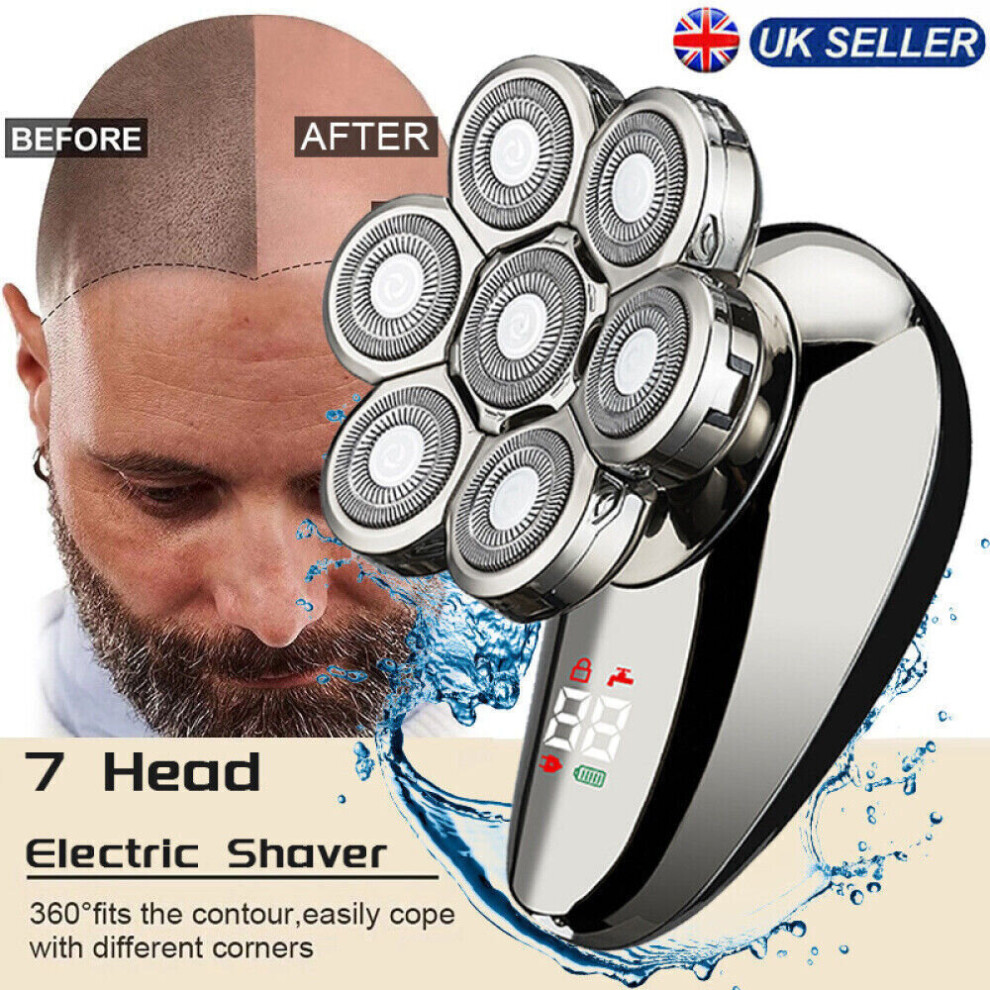 Electric Shaver 7D Razor Bald Beard Hair Skull Trimmer Beard Remover