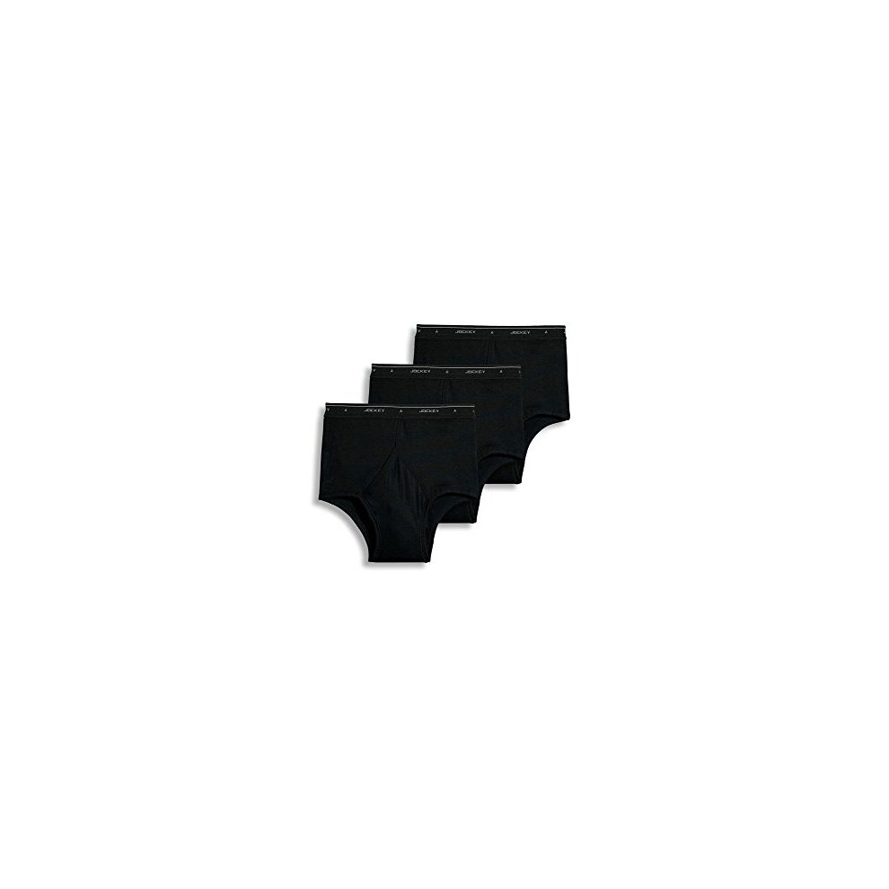 Sous-v?tements classiques pour hommes Jockey - Lot de 3 slips taille haute, noir, 36