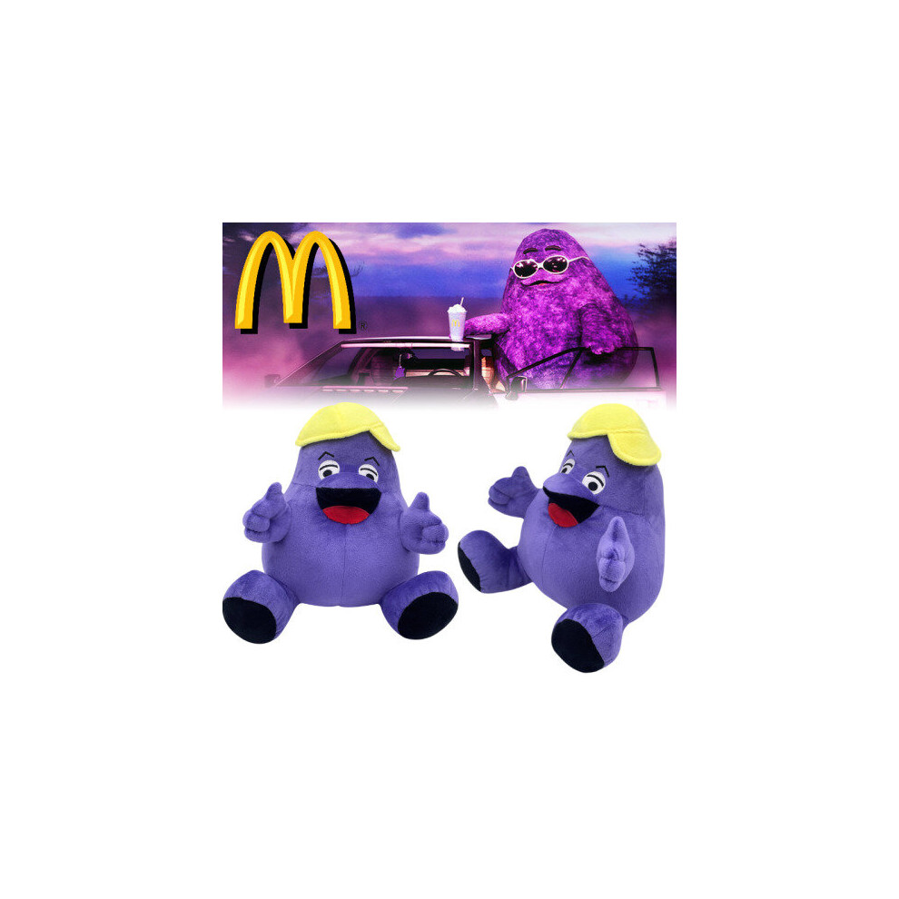 Grimace Shake Yellow Hat Plush Toy Mcdonald Cushion Pillow Plushie Decor Gifts