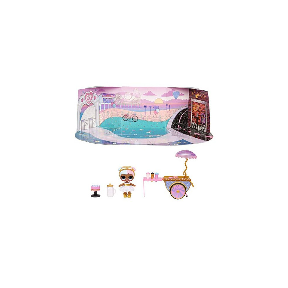 L.o.l. Surprise! Lol Surprise Furniture Sweet Boardwalk With Sugar Doll And 10+ Surprises Doll Candy Cart Furniture Set Accessories